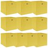 vidaXL Aufbewahrungsboxen 10 Stk. Gelb 32x32x32 cm Stoff