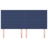 vidaXL Kopfteil Blau 160x5x118/128 cm Stoff