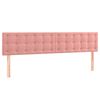 vidaXL Kopfteile Rosa 200x5x78/88 cm Samt
