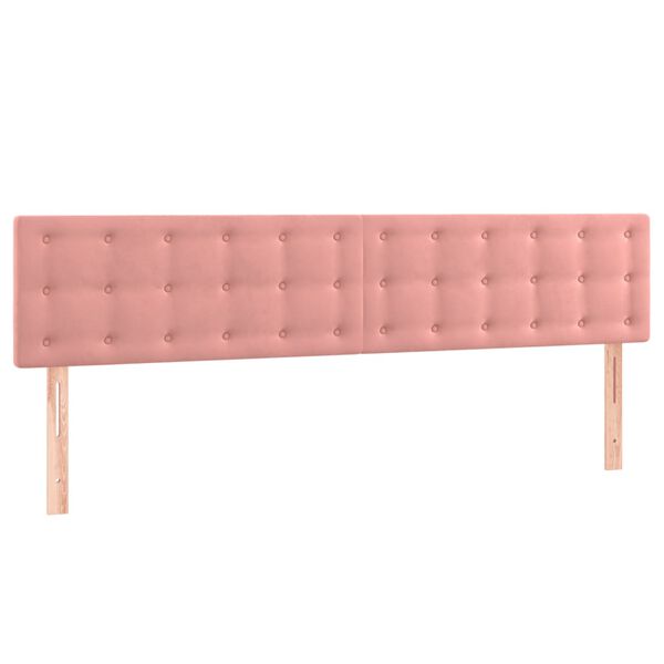 vidaXL Kopfteile Rosa 200x5x78/88 cm Samt