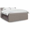 vidaXL Boxspringbett mit Matratze Taupe 180x200 cm Stoff