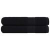 vidaXL Handt&uuml;cher FROGN 2 Stk. Schwarz 100x200 cm 360 g/m&sup2;