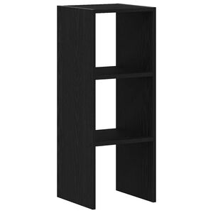 vidaXL B&uuml;cherregal Stapelbar Schwarz Eichen-Optik 30x30x80 cm