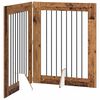 vidaXL Klappbares Hundetor mit St&auml;ndern 2 stk. Altholz 160,5 cm