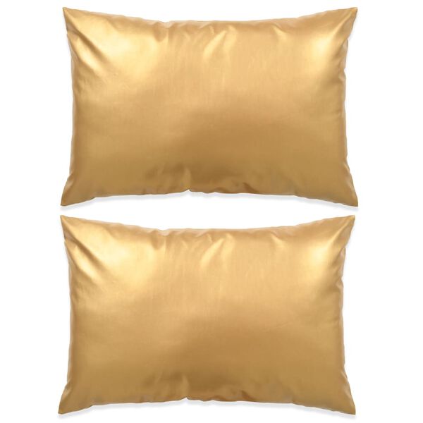vidaXL Kissen-Set 2 Stk. PU 40 x 60 cm Golden