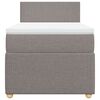 vidaXL Boxspringbett mit Matratze Taupe 80x200 cm Stoff