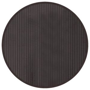 vidaXL Teppich Rund Dunkelbraun 60 cm Bambus