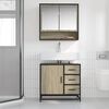 vidaXL Badschrank Sonoma-Eiche 65x33x60 cm Holzwerkstoff