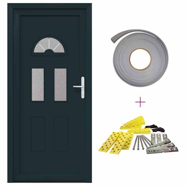 vidaXL Haust&uuml;r Wei&szlig; 98x208 cm PVC