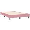 vidaXL Boxspringbett mit Matratze & LED Rosa 120x210 cm Samt