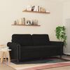 vidaXL 2-Sitzer-Sofa Schwarz 140 cm Samt