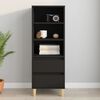 vidaXL Highboard Schwarz 40x36x110 cm Holzwerkstoff