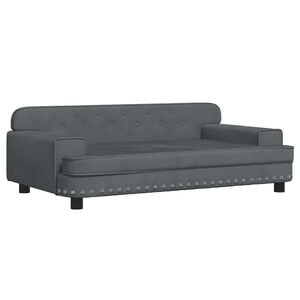 vidaXL Hundebett Dunkelgrau 90x53x30 cm Samt