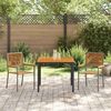 vidaXL Garten Essgruppe 3 pcs Grau und Braun Poly-Rattan