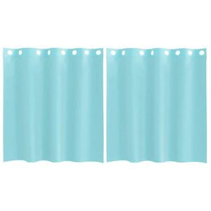 vidaXL Voile Vorhänge mit Ösen 2 Stk. Türkis
