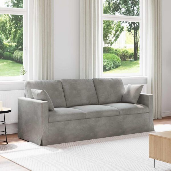 vidaXL Sofa Hellgrau Gesamtabmessungen: 198 x 78 x 80 cm (B x T x H)