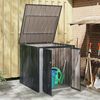 vidaXL Gartenlagerbox Schwarz 101,5 x 107 x 100 cm Stahl