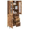 vidaXL Highboard mit Schubladen 2 pcs Altholz Holzwerkstoff