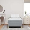 vidaXL Bettrahmen mit Matratze Hellgrau 100 x 200 cm Stoff