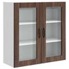 vidaXL Wandglas-Schrank PORTO Braun Eichen-Optik 80 x 31 x 80 cm