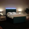 vidaXL Boxspringbett mit Matratze Dunkelgr&uuml;n 160x200 cm Samt
