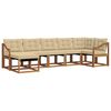 vidaXL Outdoor-Sofagarnitur mit Kissen 7 pcs Natur und Beige