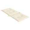 vidaXL Gartenstuhlauflagen f&uuml;r Hochlehner 4Stk. Creme 120x50x2cm Stoff