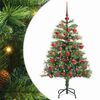 vidaXL K&uuml;nstlicher Weihnachtsbaum 150 LEDs Warmes Wei&szlig; PVC und Metall