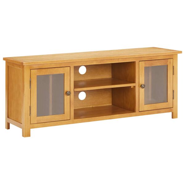 vidaXL TV-Schrank 120x35x48 cm Eiche Massivholz