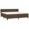 vidaXL Boxspringbett mit Matratze Dunkelbraun 200x200 cm Stoff