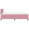 vidaXL Boxspringbett mit Matratze mit Kopfteil Rosa 120 x 190 cm Samt