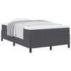 vidaXL Boxspringbett Dunkelgrau 120 x 190 cm Samt