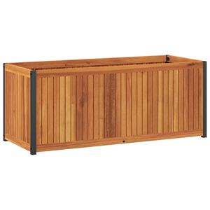 vidaXL Pflanzk&uuml;bel 110x45x44 cm Massivholz Akazie und Stahl