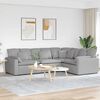 vidaXL Modulares Sofa mit Kissen Stoff Wolkengrau