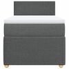 vidaXL Boxspringbett mit Matratze Dunkelgrau 100x200 cm Stoff