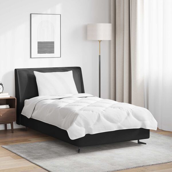 vidaXL Bettdecken Set mit Kissen 2 pcs Wei&szlig; Mikrofaser