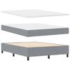 vidaXL Boxspringbett mit Matratze Hellgrau 140 x 200 cm Stoff