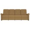 vidaXL 4-Sitzer Massagesessel Taupe Mikrofaser-Gewebe