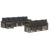 vidaXL Gartensofa-set 10 pcs Grau und Dunkelgrau Poly-Rattan
