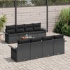 vidaXL Gartensofa-set mit Speicher 9 pcs Schwarz Poly-Rattan
