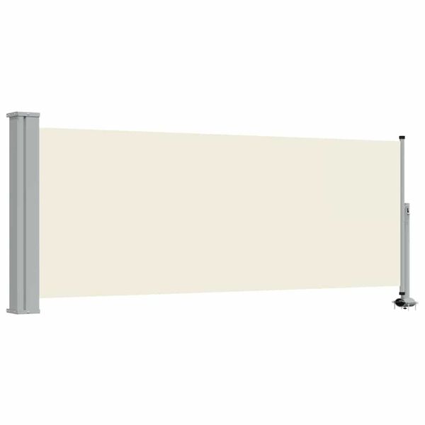 vidaXL Ausziehbare Seitenmarkise 100 x 300 cm Creme