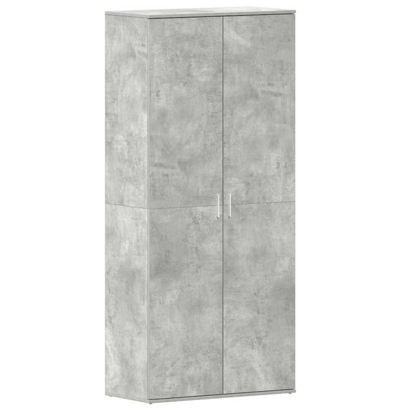 vidaXL Schuhschrank mit T&uuml;r Beton Grau 80 x 39 x 178 cm Holzwerkstoff