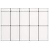 vidaXL 15-Panel Messewand Faltdisplay 302&times;200 cm Wei&szlig;