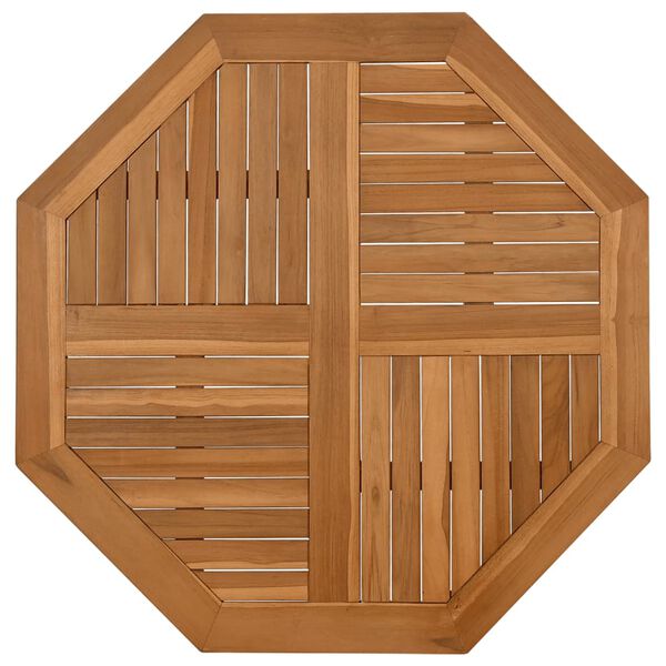 vidaXL Tischplatte 90x90x2,5 cm Achteckig Massivholz Teak