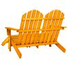 vidaXL Adirondack-Gartenbank 2-Sitzer mit Fußteil Tannenholz Orange