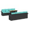 vidaXL Garten-Sofa-Set 7 stk. Schwarz und blau