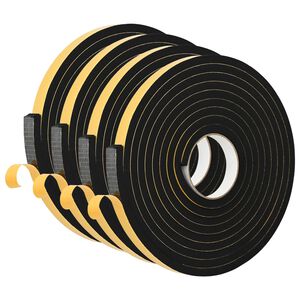 vidaXL Selbstklebendes Schaumstoffband 4 stk. Schwarz 15mm x 5m