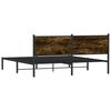 vidaXL Metallbett ohne Matratze Räuchereiche 183x213 cm