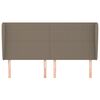 vidaXL Kopfteil mit Ohren Taupe 183x23x118/128 cm Stoff
