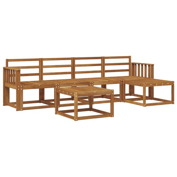 vidaXL Outdoor-Sofagarnitur 6 pcs Natur Massivholz Akazie